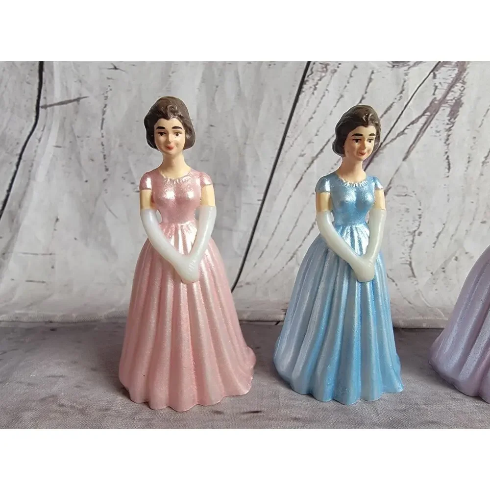 Vintage Debutante Formal Dress Gloves MCM Birthday 70s Cake Topper China 3in